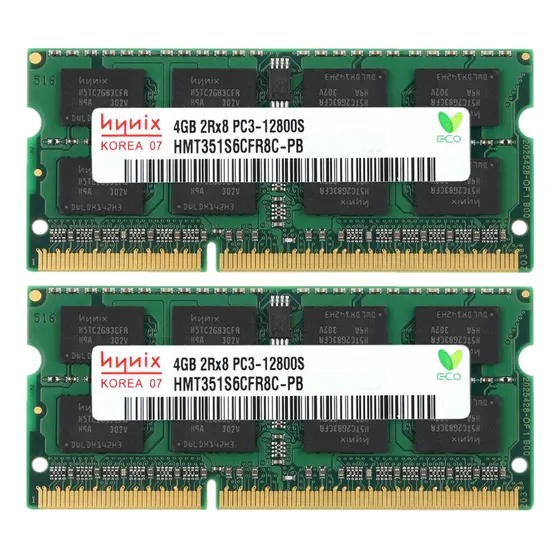 Memória Notebook Hynix 8gb = 2x 4gb Ddr3 1600mhz Pc3 12800s