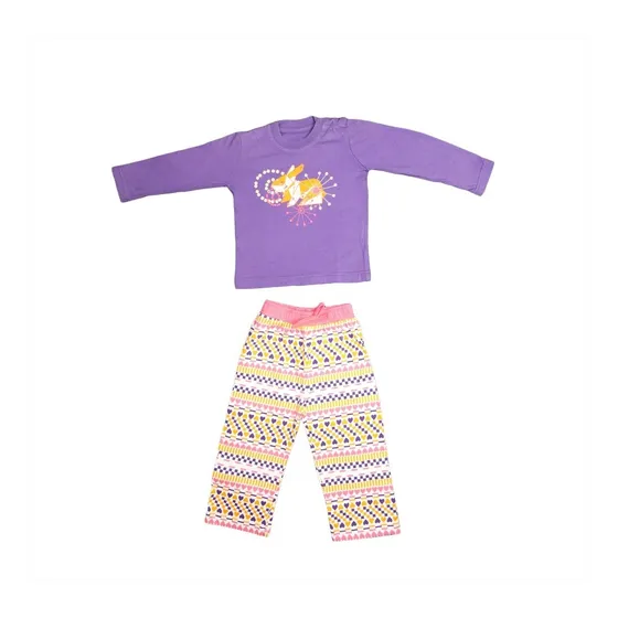 Pijama De Niña 2 Piezas Manga Larga Estampado Kid Cool