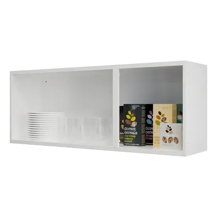 Armário Aéreo De Cozinha Cor Branco 3 Portas Rose Itatiaia