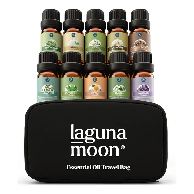 Set 10 Aceites Esenciales Puros Grado Terapéutico Lagunamoon