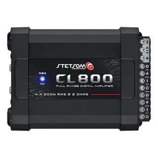 Módulo Amplificador Stetsom Combat CL800 800W RMS 4 Canais para Som Automotivo