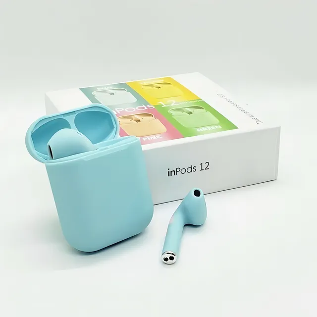 Auriculares Inpods I12 Bluetooth Inalámbricos In-ear Color Celeste