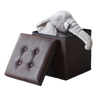 Taburete Almacenamiento Piel Sintetico Plegable Ottoman Puff Taburete Almacenamiento Piel Sintetico Plegable Ottoman Puff