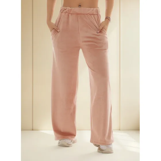 Pantalón Palazo De Plush Mujer . .
