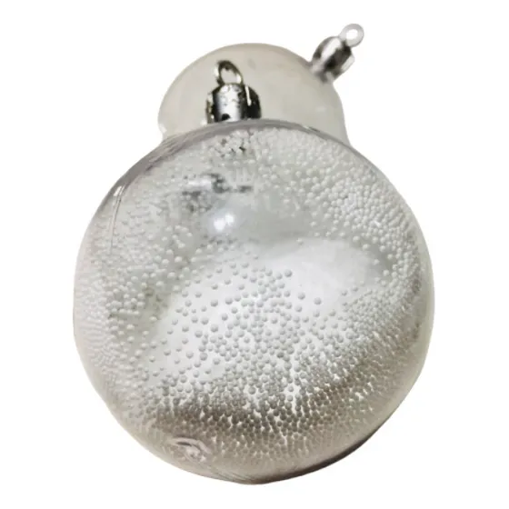 Bolas Esferas Navideñas 7cm Transparente Rellena De Telgopor