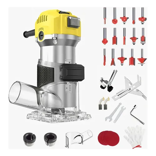 Tupia De Coluna 1200w + Jogo De Fresas 15pçs 8mm Azul | MercadoLivre