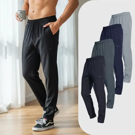 Kit 4 Calças Masculinas Tactel Com Elastano Academia Fit