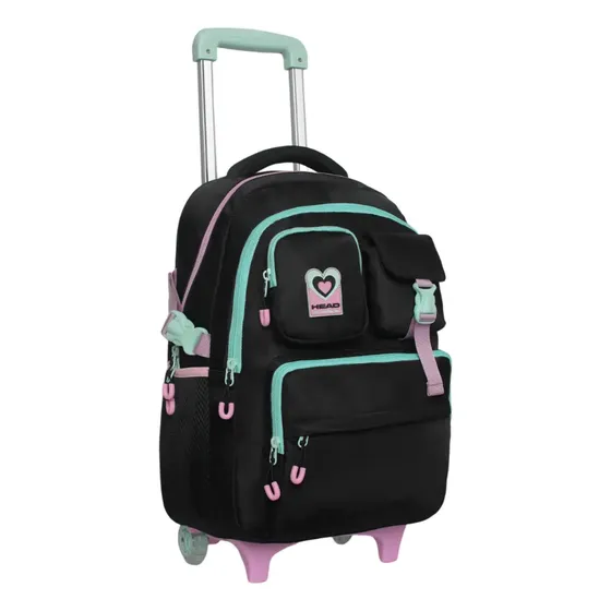 Mochila Con Ruedas Infantil Song Colores Negro Head Negro