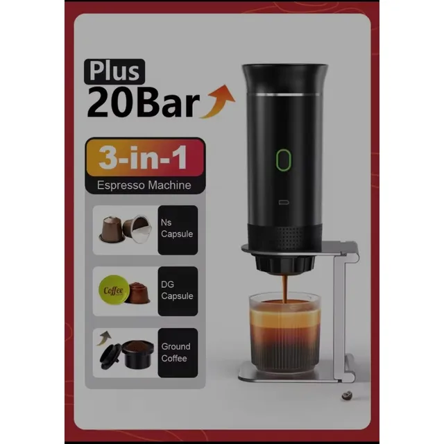 Cafetera Espresso Portatil Inalámbrica,café Molido O Capsula