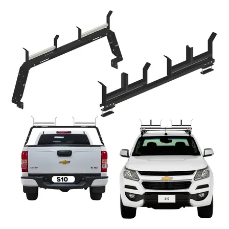 Rack Para 2 Escadas Chevrolet S10 G2 Com Rolete E Trava Cor S10 G2 2012 a 2026