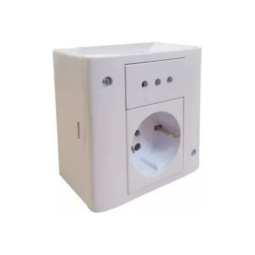 Caja Exterior 3 Módulo Schuko + 3 En Linea