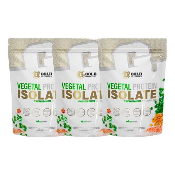 Vegetal Proteina Vegana 100% 2lb Gold Nutrition X3. Outlet