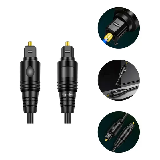 Cable Audio Digital Fibra Óptica TOSLINK Macho 1.5m GEN para TV DVD Bluray