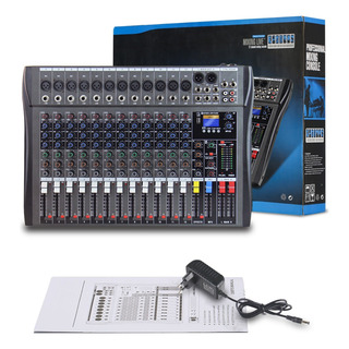 Mesa Som Profissional 12canais Console Misturador Usb Efeito Mesa Som Profissional 12canais Console Misturador Usb Efeito