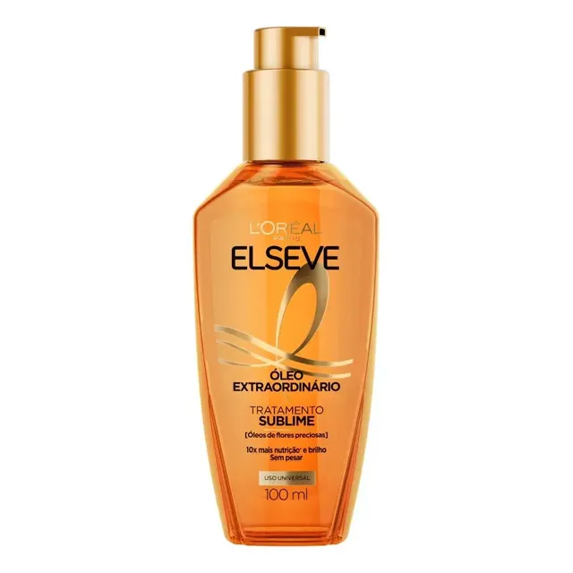 L'oréal Paris Elseve Óleo Extraordinário 100ml - Leave In Anti Frizz Protetor Térmico Tratamento Reconstrutor Para Todos Os Tipos De Cabelo