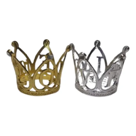 2 Mini Coronas 3 Cm Para Decorar Tortas, Flores Y Regalos