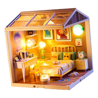 Kit De Casa De Muñecas En Miniatura De Bricolaje Dormitorio Kit De Casa De Muñecas En Miniatura De Bricolaje Dormitorio