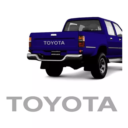 Faixa Toyota Hilux 1999/2005 Adesivo Prata Tampa Traseira