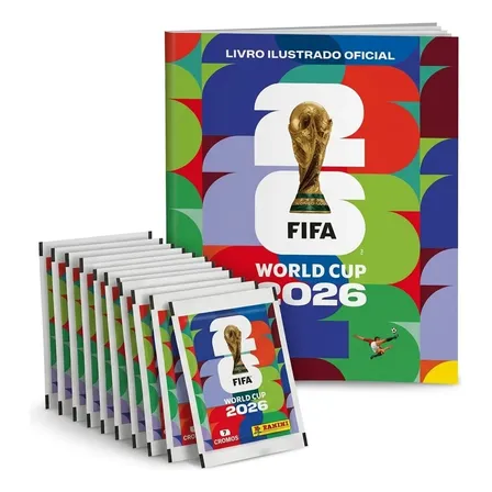 Kit Álbum + 35 Figurinhas Copa Do Mundo Fifa 2026 Panini