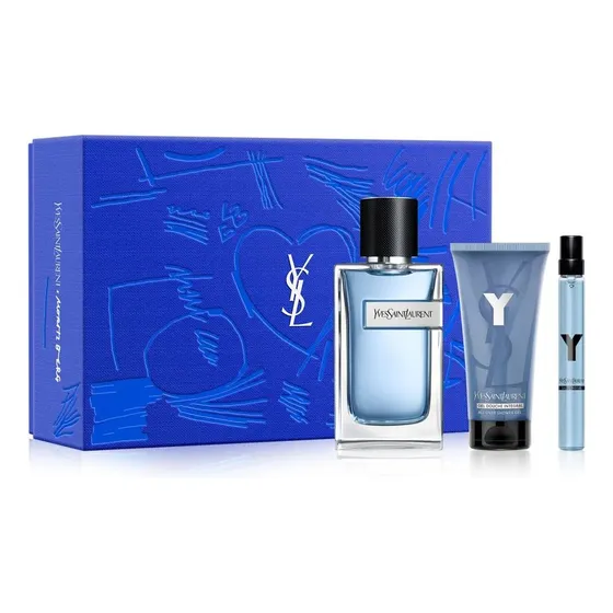 Set Ysl Y Men Edt 100 Ml + Edp 10 Ml + Gel De Ducha 50 Ml