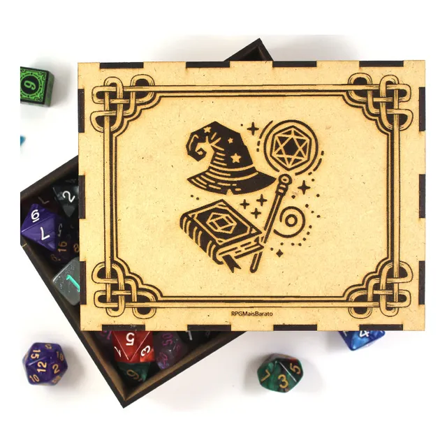 Caixa Porta Dados Rpg 2 Em 1 - Caixa+bandeja - Rpgmaisbarato
