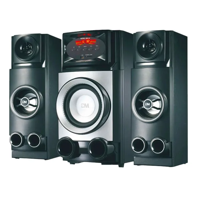 D&m L2 Bocinas Con Subwoofer + Bass. Led Y Control Remoto Negro