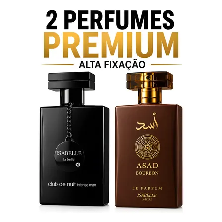 Kit 2 Perfumes Árabes Asad Bourbon + Club De Nuit Man 100ml