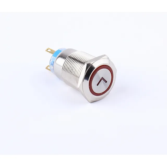 Botão Pulso Inox Momentâneo 19mm Led 12v 24v Bivolt Start