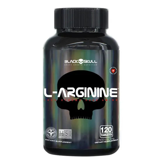 Arginina 120 Tabletes 1000mg L Arginine - Black Skull