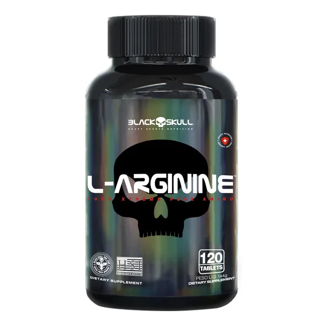 Arginina 120 Tabletes 1000mg L Arginine - Black Skull