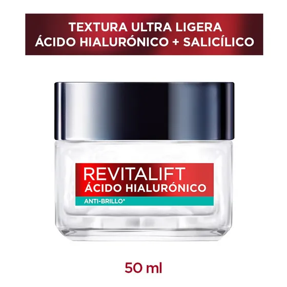 Ácido Hialurónico Gel Crema L'Oréal Paris Revitalift día/noche para todo tipo de piel de 50mL/50g 20+ años