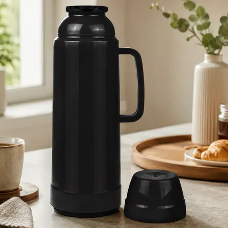Garrafa Térmica Resistente Mor 1 Litro Para Café Chá Cor Preto