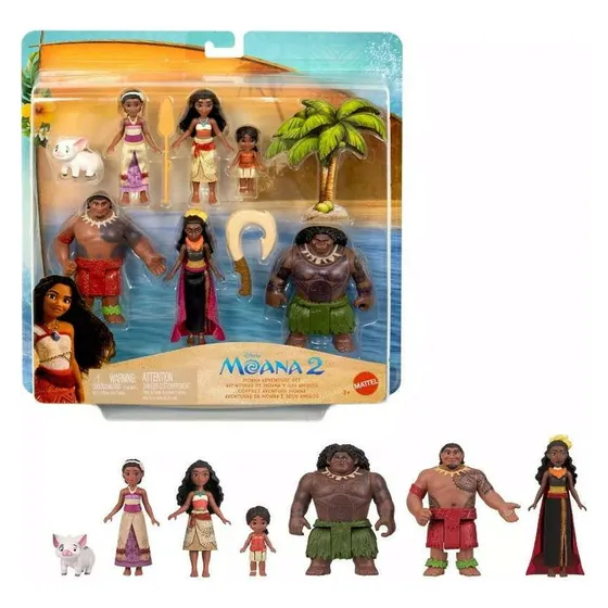 Moana 2 - Aventuras De Moana Y Sus Amigos - Pack 6 Figuras