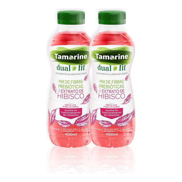 Kit Supl. Alimentar Tamarine Dual Fit 400ml Sabor Hibisco