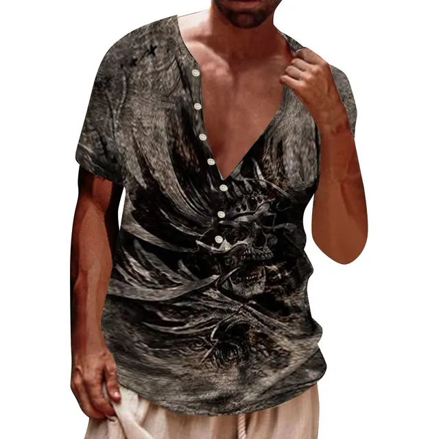 Camisa Hawaiana Para Hombre Camiseta Atletica Manga Larga