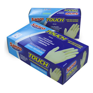 Luva Latex Touch Sanro Tamanho G Pacote Com 100 Unidades Luva Latex Touch Sanro Tamanho G Pacote Com 100 Unidades