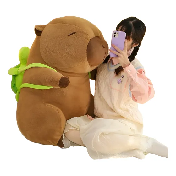 Peluche Capibara Carpincho 80 Cm Kawaii Súper Grande