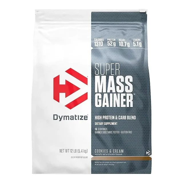 Super Mass Gainer Dymatize Ganador De Masa 12 Lb Gourmet Vanilla