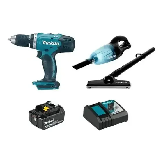 Taladro Ddf453z+aspiradora Dcl180z+1 Bateria+carg Makita