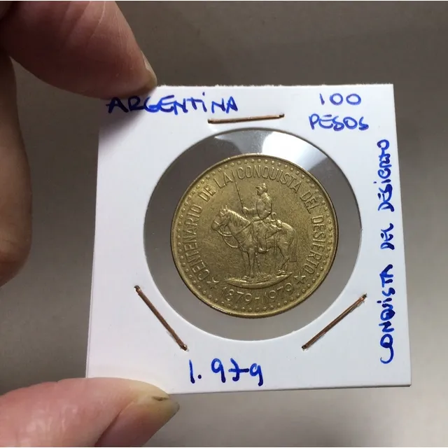 Moneda  Argentina 100 Pesos 1979 Conquista Del Desierto # 2