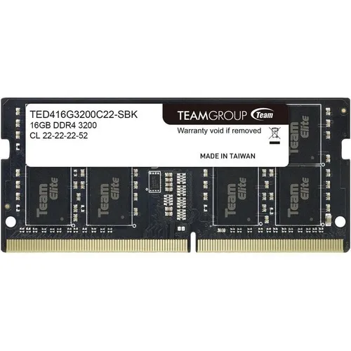 Memoria RAM Elite gamer color negro 16GB 1 Team Group TED416G3200C22-S01
