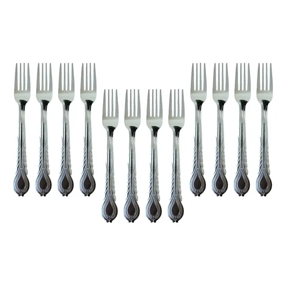 Pack 12 Tenedores Acero Inoxidable Para Postres Tortas Picoteo Tenedor Postre