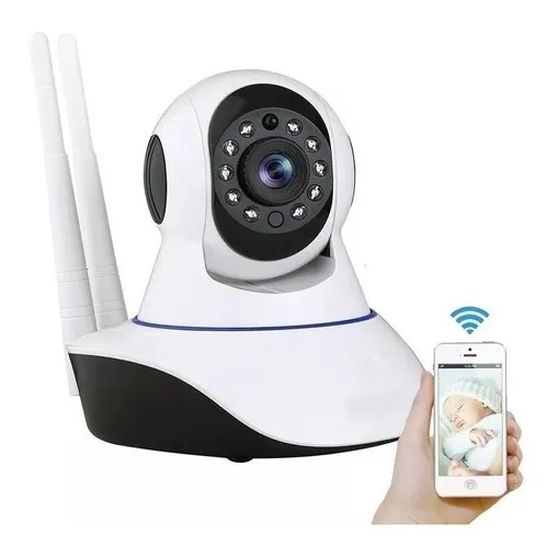 Camara Wifi Smart Net Seguridad Wifi 3 Antenas Hc- Q8w Color Blanco