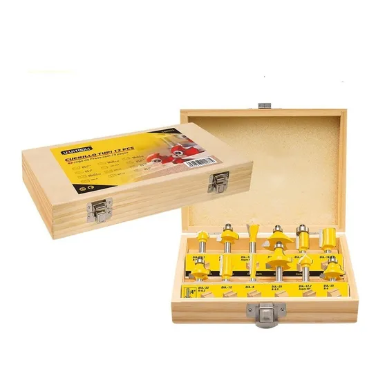 Set 12 Fresas Router Tupi Madera 1/4 Marca Uyustools