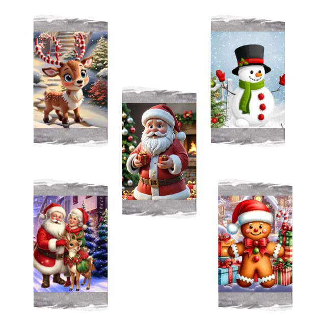 Pack 100 Chocolates Navideños 5 Diseños Navidad Santa Claus