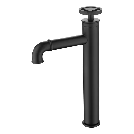 Upbeer Grifo Baño Industrial Lavabo Laton Negro Mate Un Solo