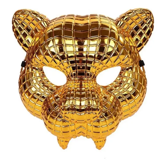 Mascaras Halloween Vip Doradas Personajes Moda 1 Pzs Color Dorado Leopardo Wiki Squid Game