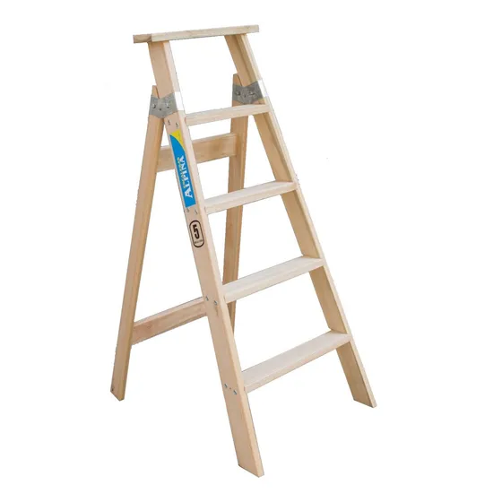 Escalera Familiar De Madera 5 Escalones Alpina