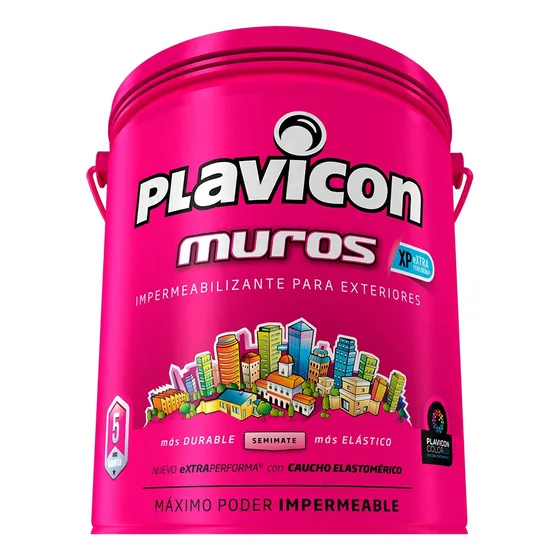 Plavicon Muros Y Frentes Impermeabilizante Plastico X 25 Kgs Acabado Semimate Color Beige