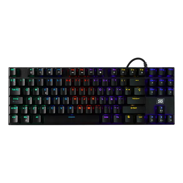 Teclado Mecánico Gamer Vorago Start The Game KB-600, Switches Blue, Retroiluminación RGB, Anti-Ghosting, 88 Teclas, Compacto, Diseño Resistente, Compatible con PC, Windows, Ideal para Gaming y Oficina